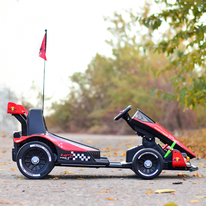 Kart electric pentru copii intre 3 si 11 ani, Racing F1, 500W, 24V, telecomanda inclusa, rosu [8]