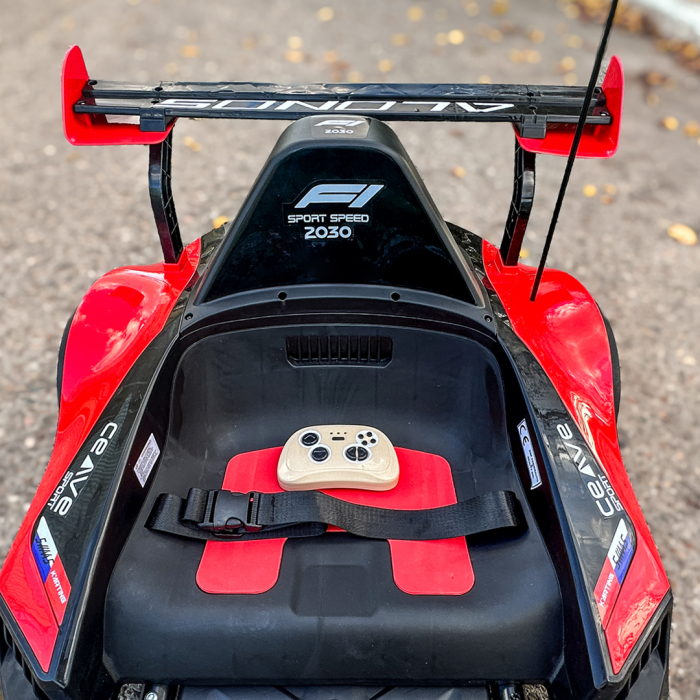 Kart electric pentru copii intre 3 si 11 ani, Racing F1, 500W, 24V, telecomanda inclusa, rosu [14]