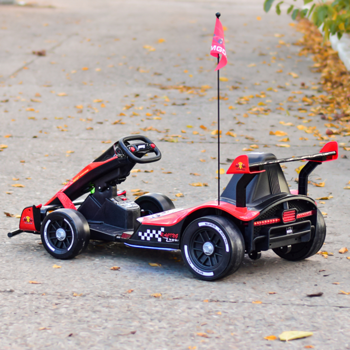 Kart electric pentru copii intre 3 si 11 ani, Racing F1, 500W, 24V, telecomanda inclusa, rosu [5]