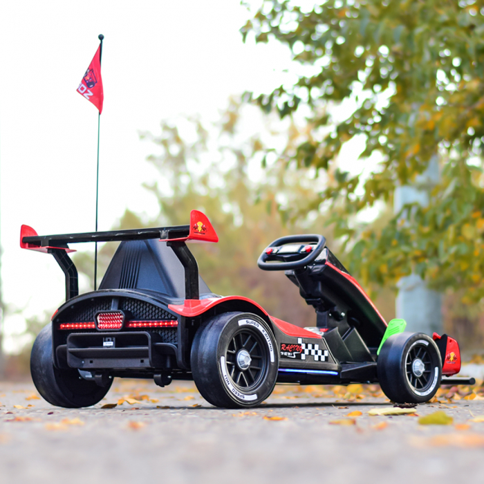 Kart electric pentru copii intre 3 si 11 ani, Racing F1, 500W, 24V, telecomanda inclusa, rosu [7]
