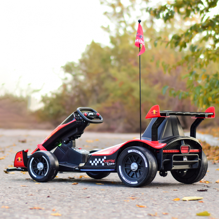 Kart electric pentru copii intre 3 si 11 ani, Racing F1, 500W, 24V, telecomanda inclusa, rosu [4]