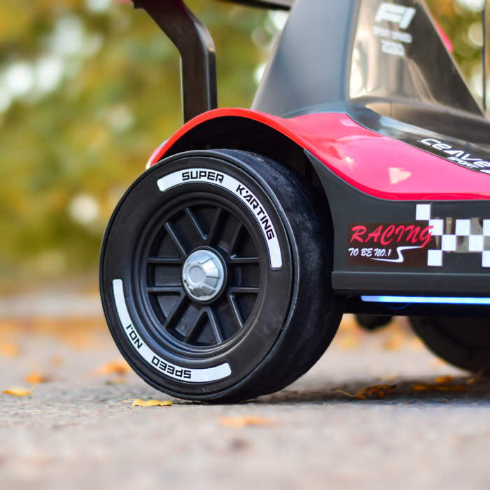 Kart electric pentru copii intre 3 si 11 ani, Racing F1, 500W, 24V, telecomanda inclusa, rosu [10]