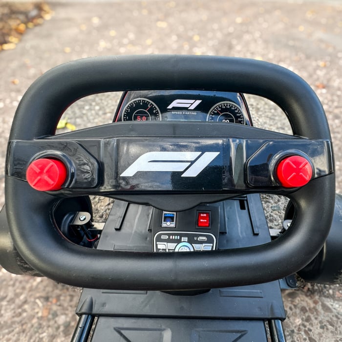 Kart electric pentru copii intre 3 si 11 ani, Racing F1, 500W, 24V, telecomanda inclusa, rosu [15]
