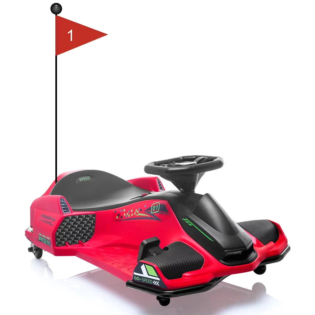 Kart electric, Rider Drift 360, 180W, 24V, cu protectii incluse, rosu [1]