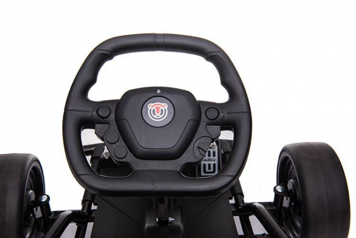 Go Kart electric pentru copii SX1968, 500W putere, 24V, roti moi, alb [14]