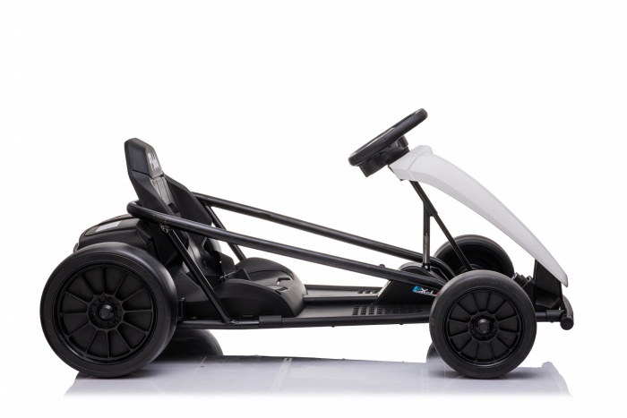 Go Kart electric pentru copii SX1968, 500W putere, 24V, roti moi, alb [8]