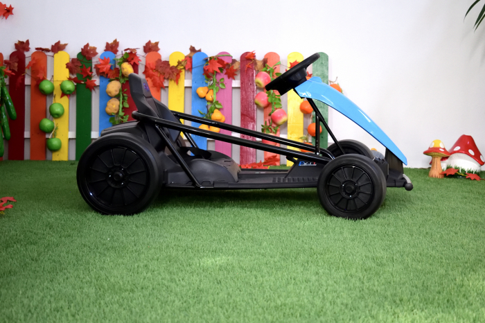 Go Kart electric pentru copii SX1968, 500W putere, 24V, roti moi, albastru [8]