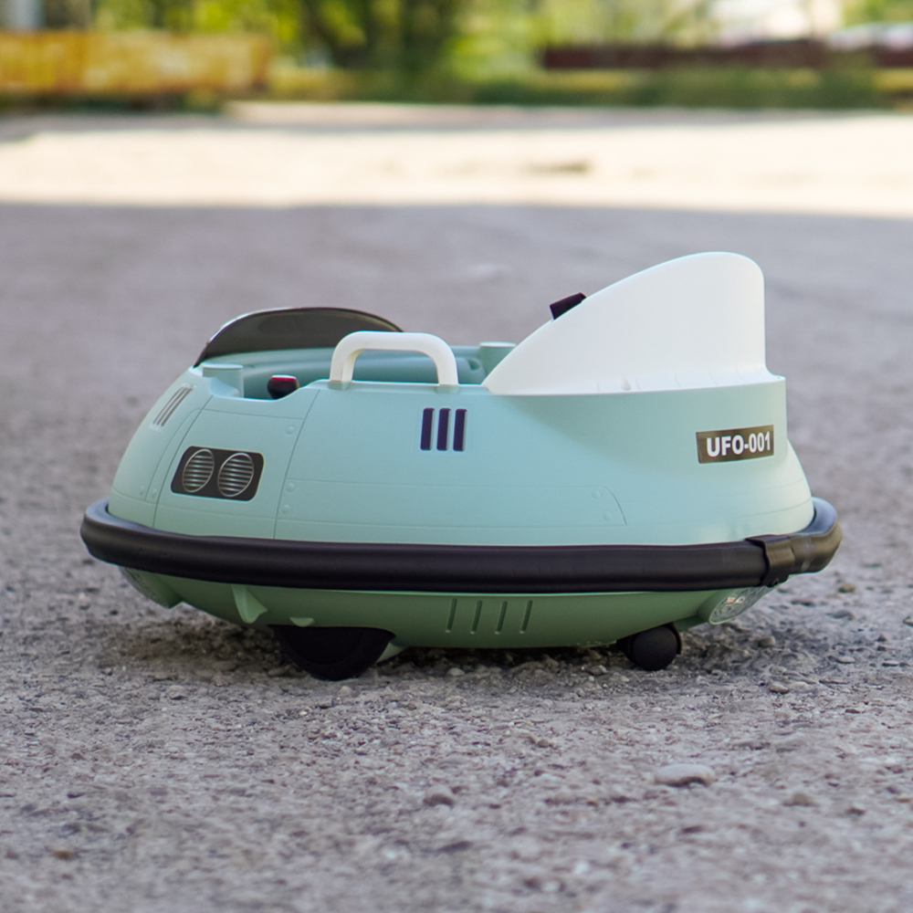 Masinuta busitoare copii, Solley UFO 360, cu telecomanda, 80W 12V, verde [6]