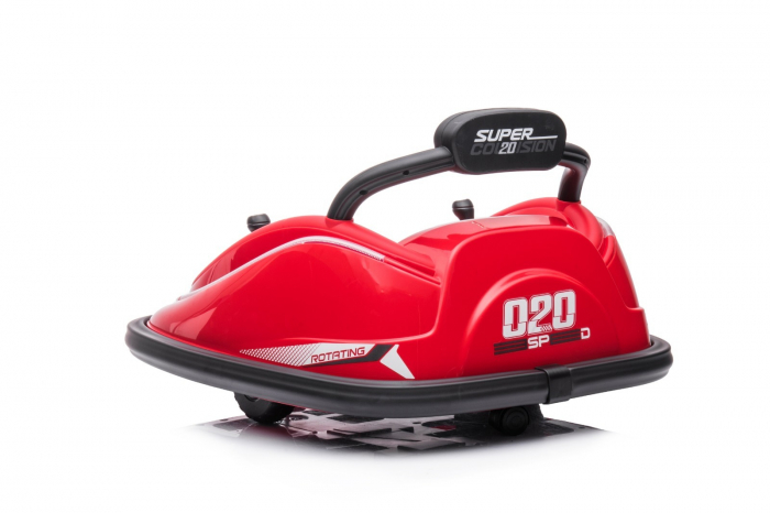 Masinuta busitoare pentru copii, Super Collision 70W 12V, telecomanda inclusa, rosie [15]