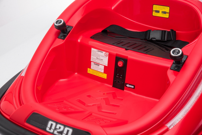 Masinuta busitoare pentru copii, Super Collision 70W 12V, telecomanda inclusa, rosie [13]