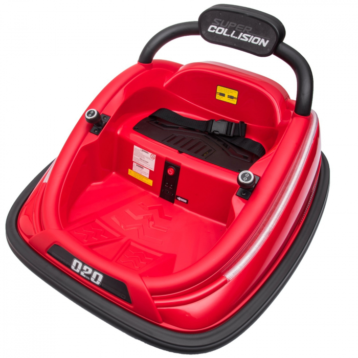 Masinuta busitoare pentru copii, Super Collision 70W 12V, telecomanda inclusa, rosie [1]
