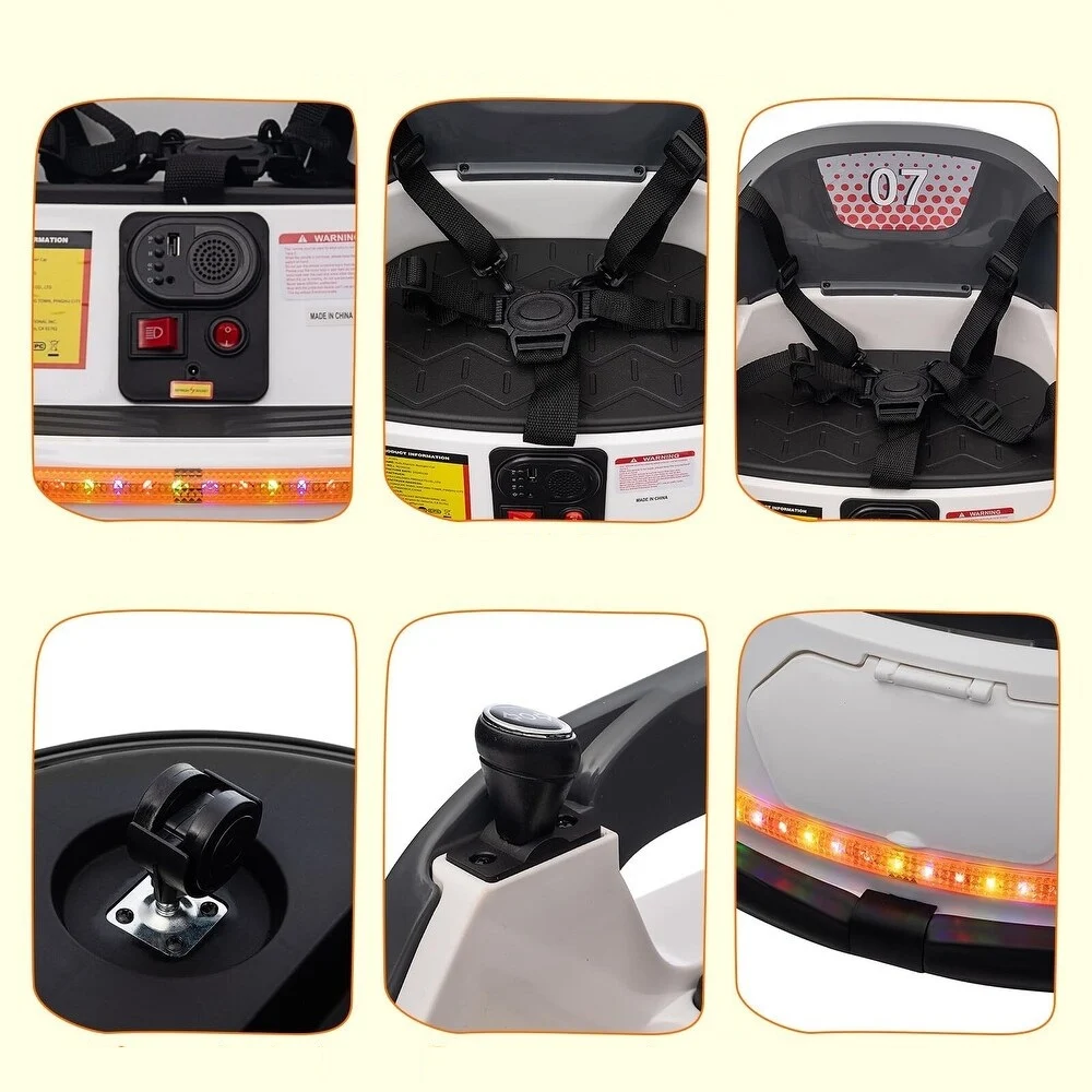 Masinuta busitoare cu telecomanda, Bumper, 70W 12V, alba [4]