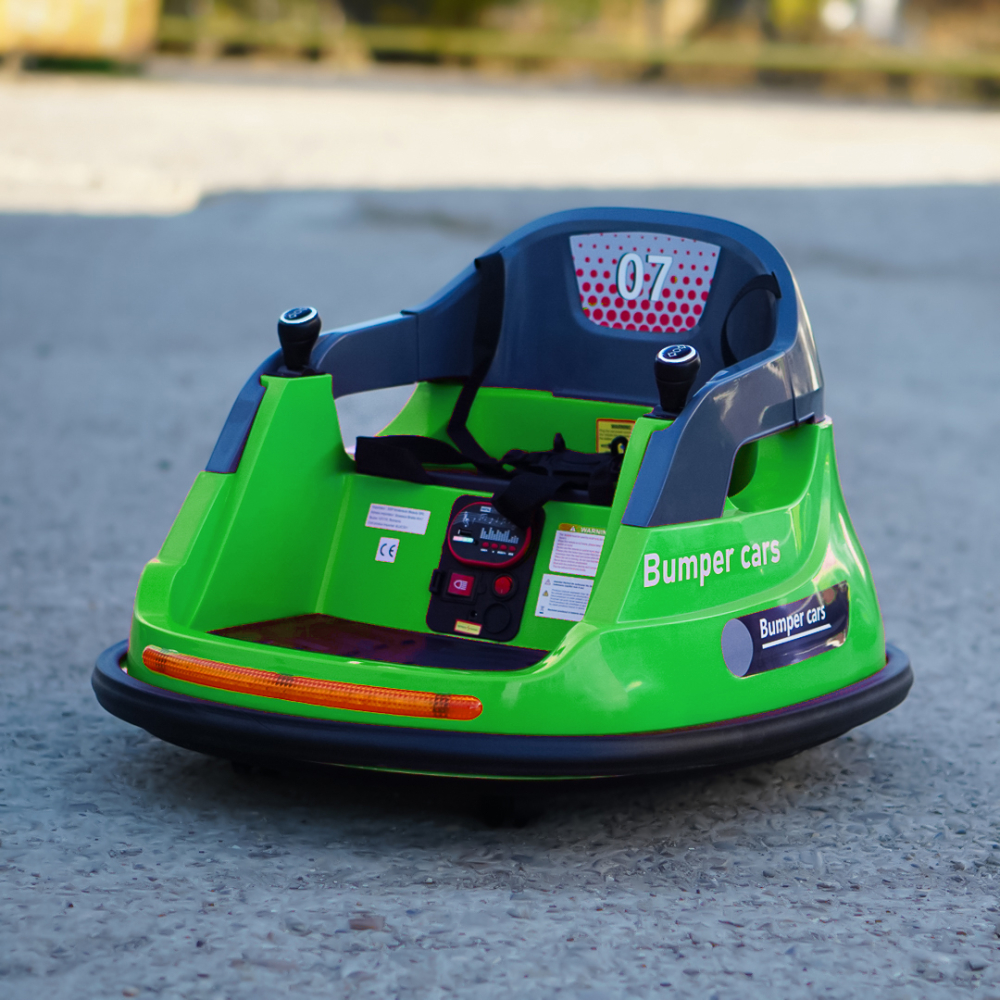 Masinuta busitoare cu telecomanda, Bumper, 70W 12V, verde [8]