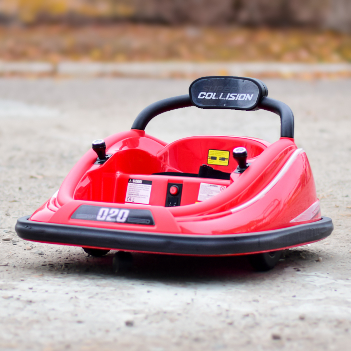 Masinuta busitoare pentru copii, Super Collision 70W 12V, telecomanda inclusa, rosie [2]