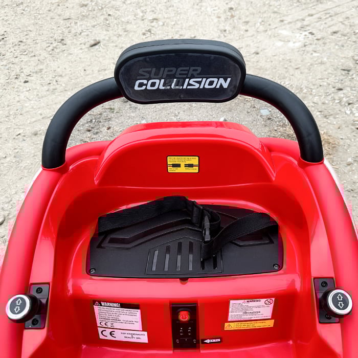 Masinuta busitoare pentru copii, Super Collision 70W 12V, telecomanda inclusa, rosie [9]
