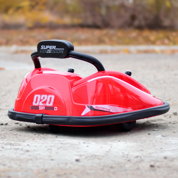 Masinuta busitoare pentru copii, Super Collision 70W 12V, telecomanda inclusa, rosie [5]