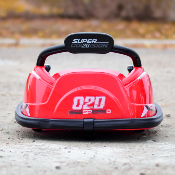 Masinuta busitoare pentru copii, Super Collision 70W 12V, telecomanda inclusa, rosie [6]