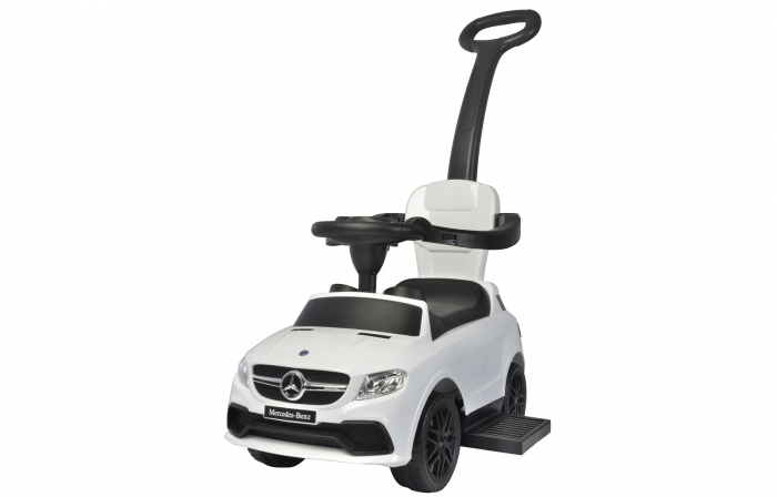 Licensed Ride-On car for children Mercedes GLC63 AMG 3 in 1 with handle, premium equiped, white [2]