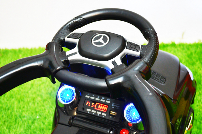 Licensed Ride-On car for children Mercedes GLC63 AMG 3 in 1 with handle, premium equiped, black [7]
