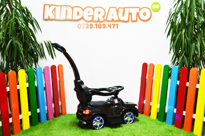 Licensed Ride-On car for children Mercedes GLC63 AMG 3 in 1 with handle, premium equiped, black [5]