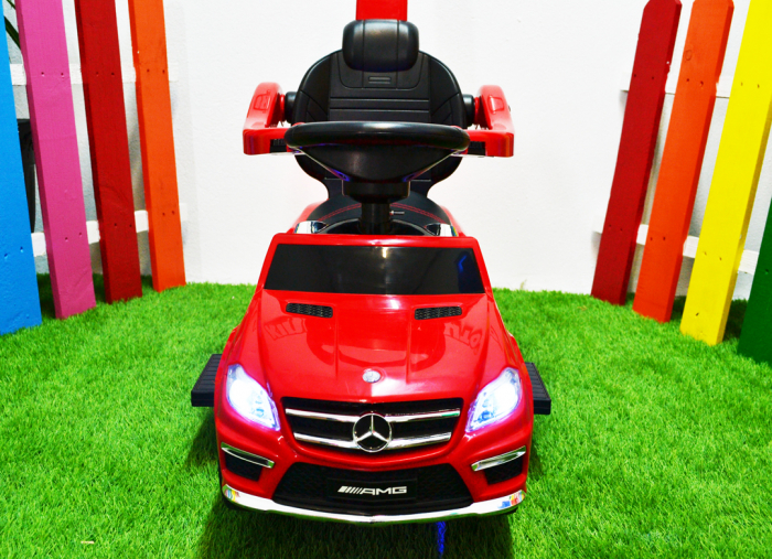 Licensed Ride-On car for children Mercedes GLC63 AMG 3 in 1 with handle, premium, red [13]