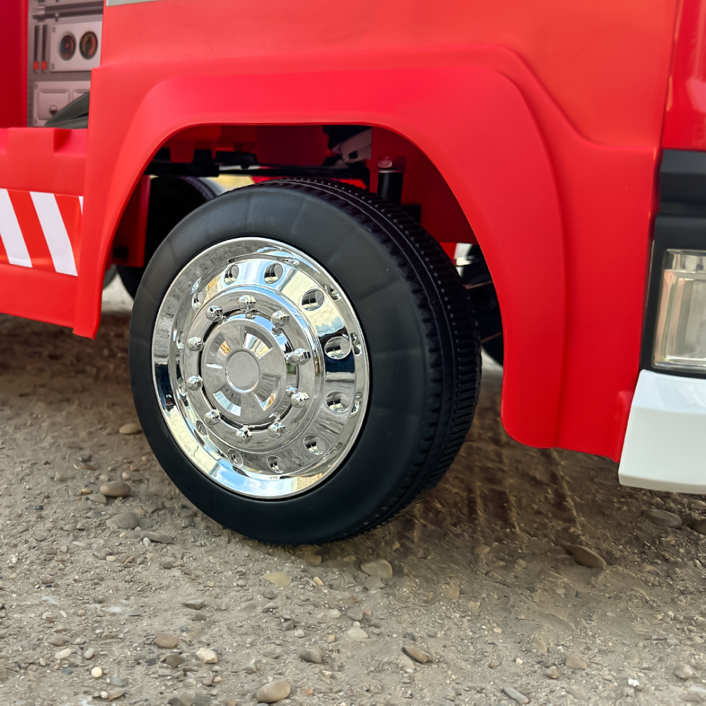 Electric ride-on Fire-Truck for children, remote control included, 140W, 12V battery, bluetooth, red [16]