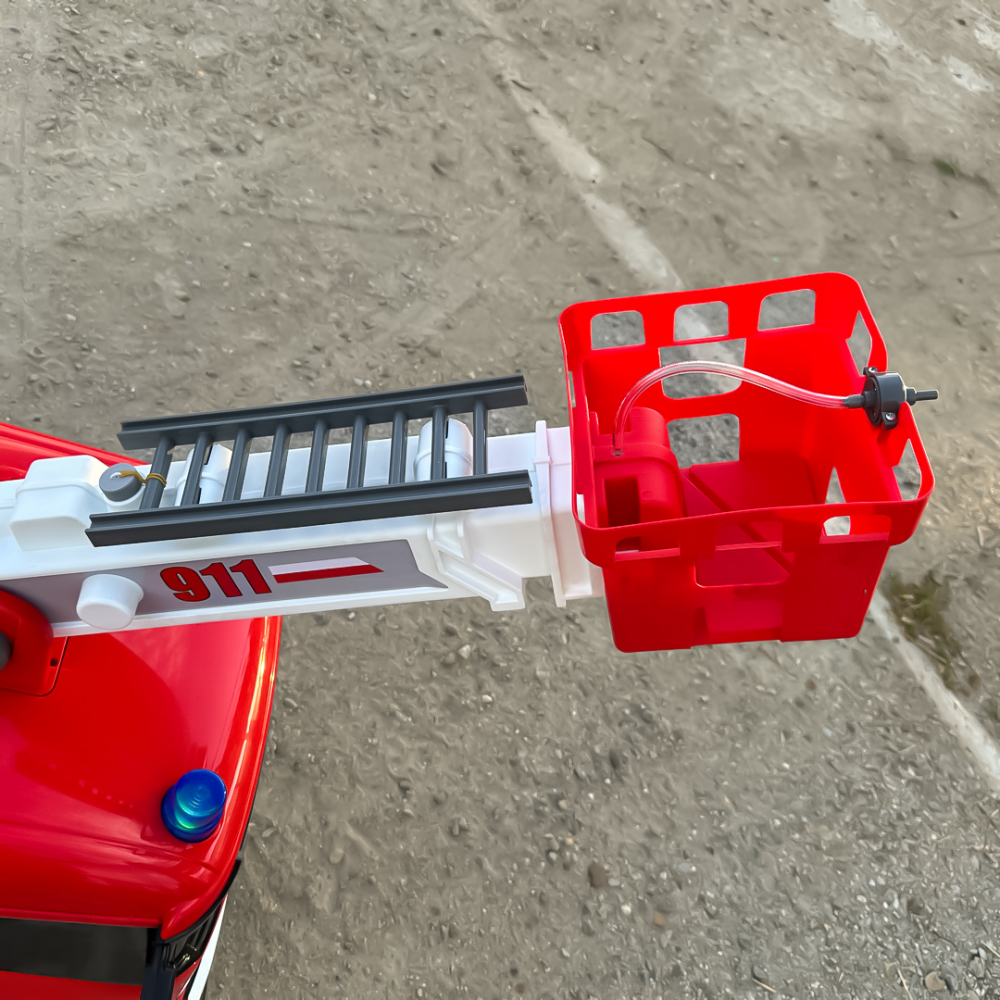 Electric ride-on Fire-Truck for children, remote control included, 140W, 12V battery, bluetooth, red [14]