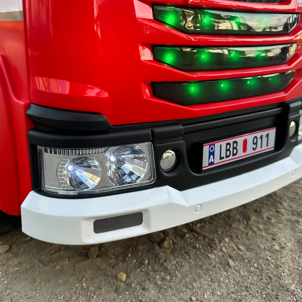 Electric ride-on Fire-Truck for children, remote control included, 140W, 12V battery, bluetooth, red [18]