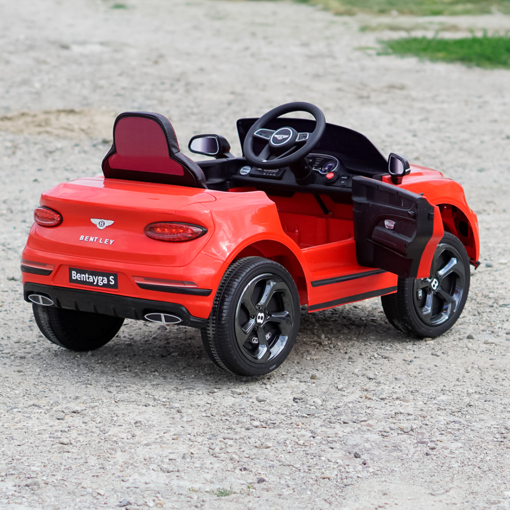 Masinuta electrica 4x4 copii, Bentley Bentayga S, 120W, 12V, premium, rosie [10]