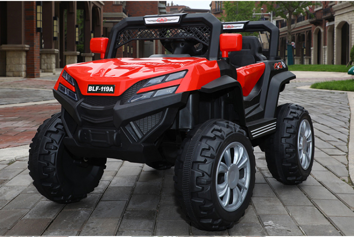 Children electric ride-on car Kinderauto BJF119A, 4x4, 120W, leather seat, red [2]