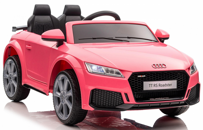Licensed electric ride-on Audi TTRS Roadster 70W 12V, EVA wheels, leather seat, pink [2]