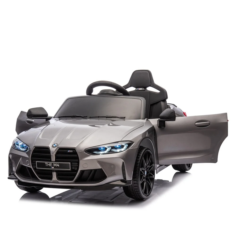Masinuta electrica Bmw M4, 12V, PREMIUM, gri vopsit [6]