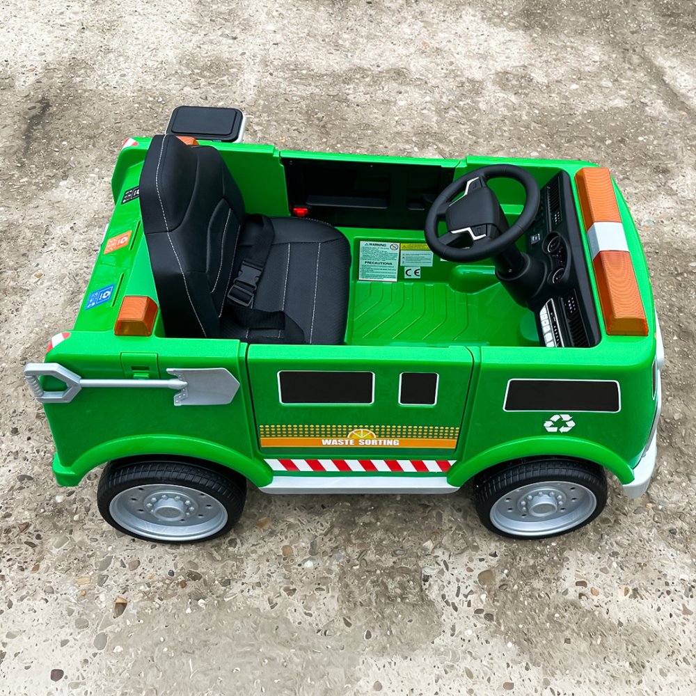 Electric Ride-On Dump Truck for Kids 2–5 Years, 70W, 12V, Premium, Green [10]