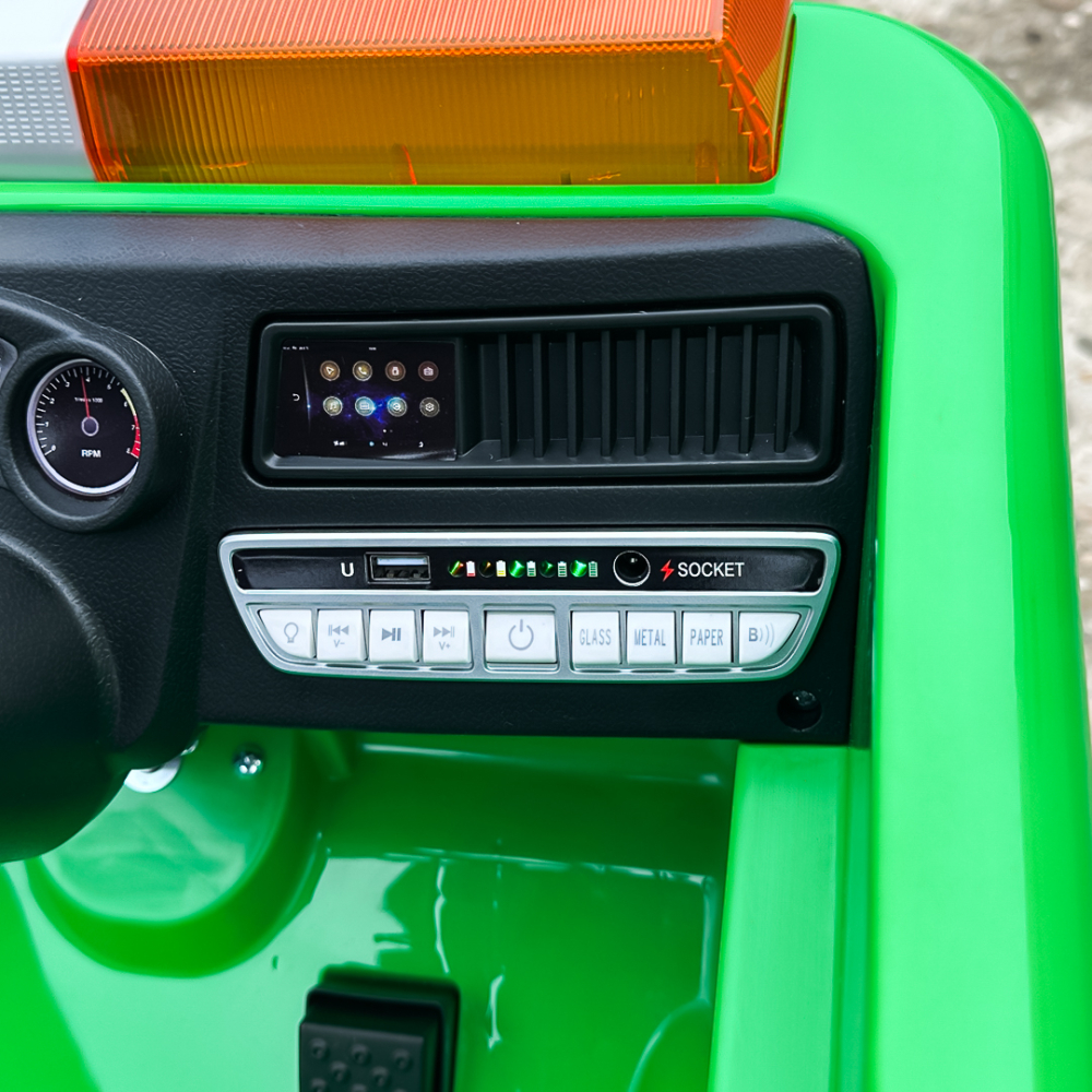 Electric Ride-On Dump Truck for Kids 2–5 Years, 70W, 12V, Premium, Green [14]