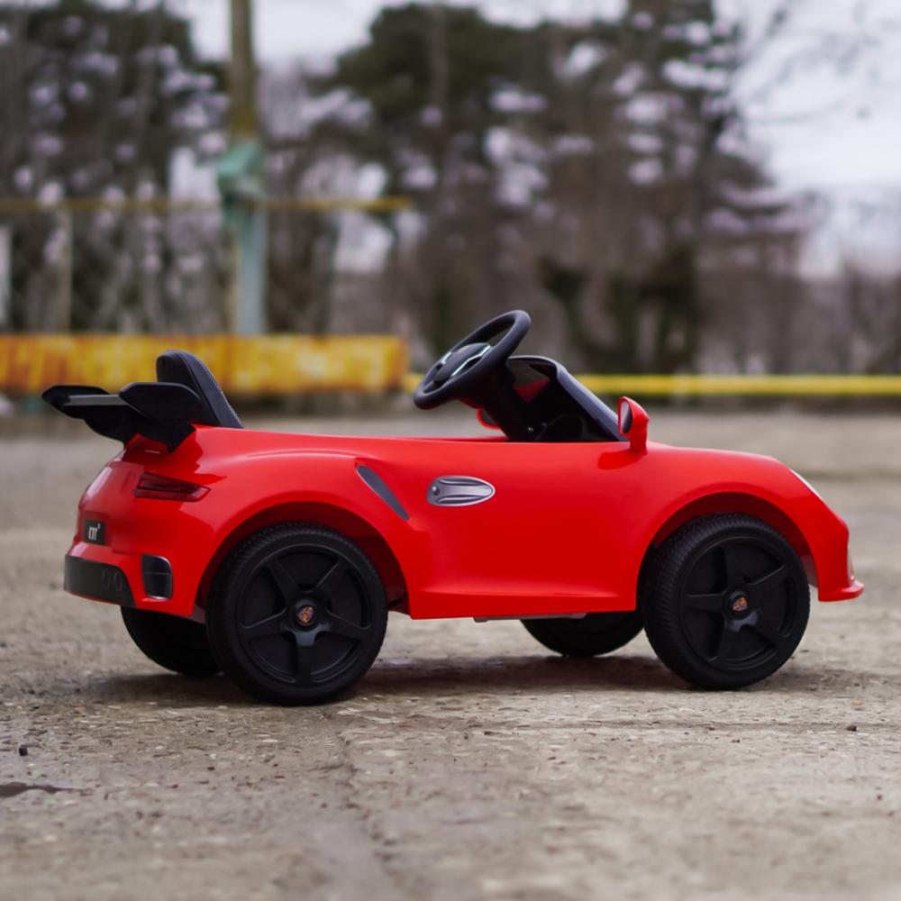 Electric Ride-On Car for Kids 2–5 Years – RUF CTR 3, 70W, 12V, Premium, Red [8]