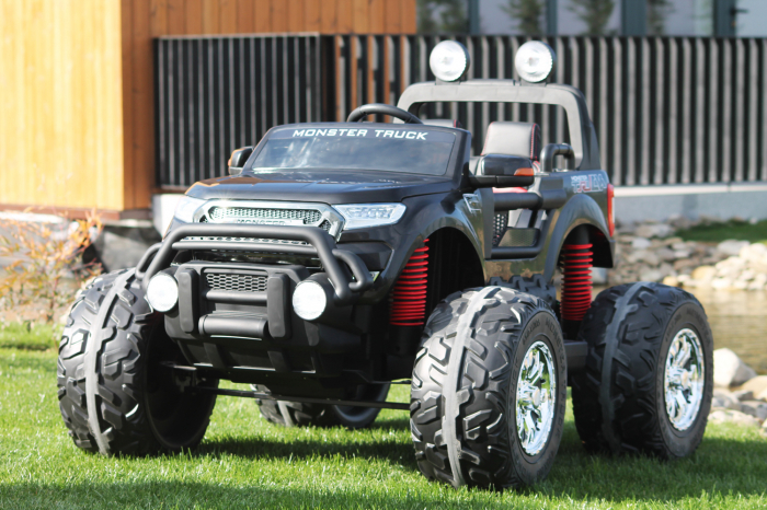 Masinuta electrica copii 3-7 ani MONSTER TRUCK 4x4 PREMIUM 180W #Negru [2]