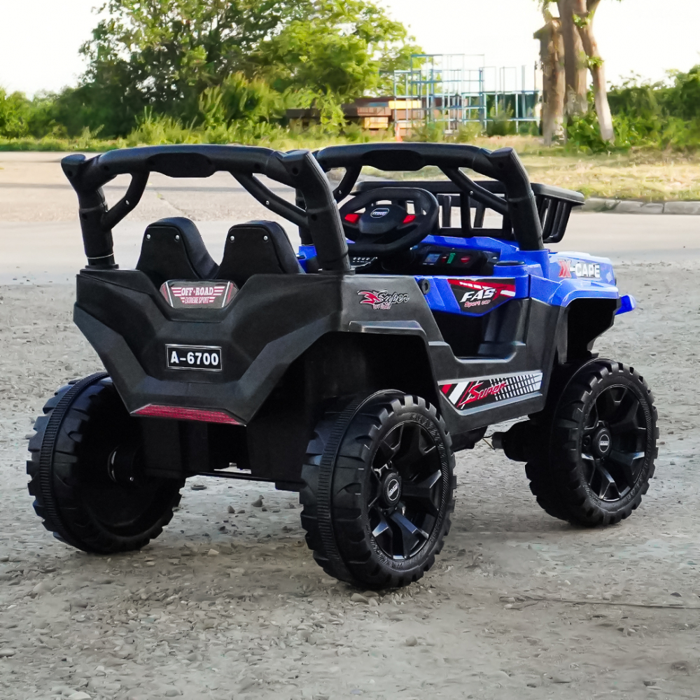 Ride-on car for children, 4x4, Cape-X, 100W, 12V, comfortable ecological leather seat, blue [7]