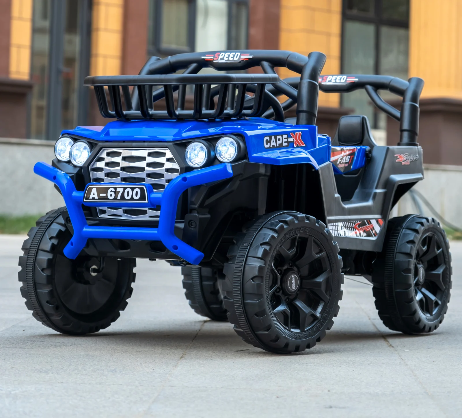 Ride-on car for children, 4x4, Cape-X, 100W, 12V, comfortable ecological leather seat, blue [20]