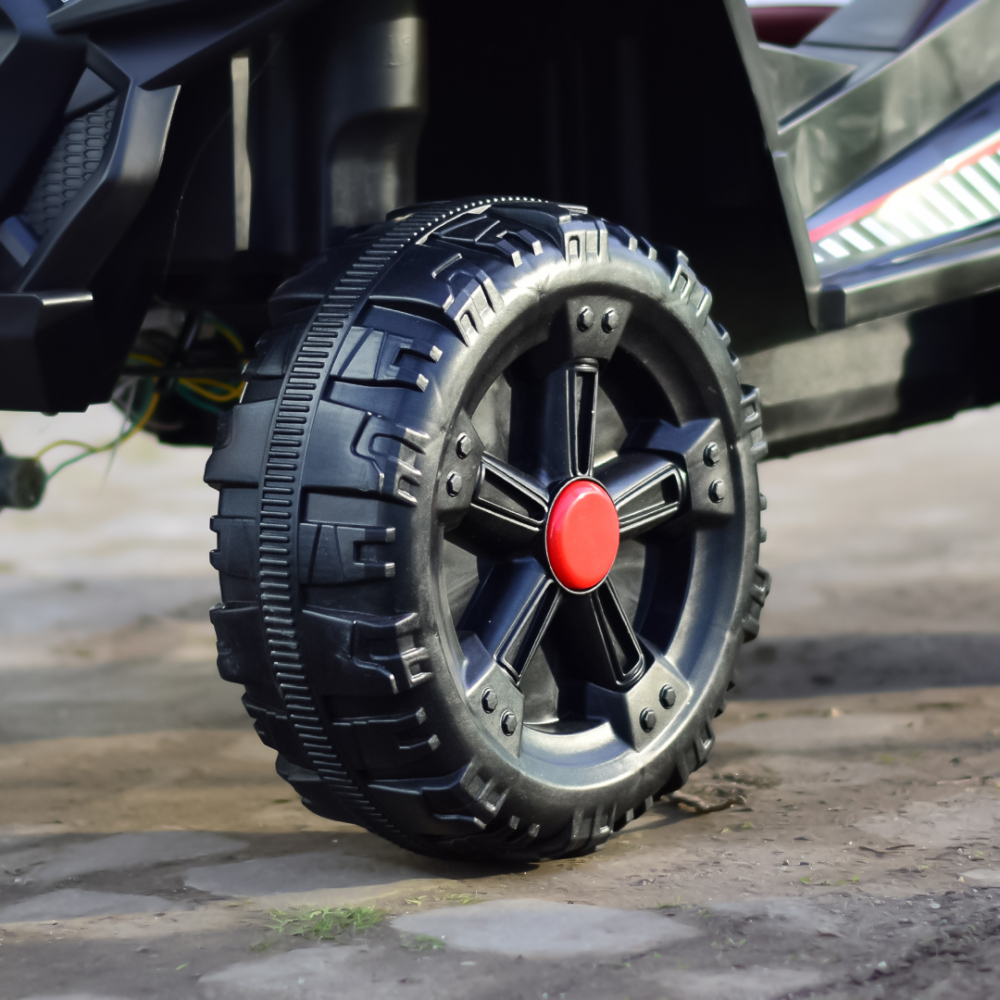 Masinuta electrica copii 4x4 SuperCar, 100W, 12V, scaun tapitat, music player, rosu [13]