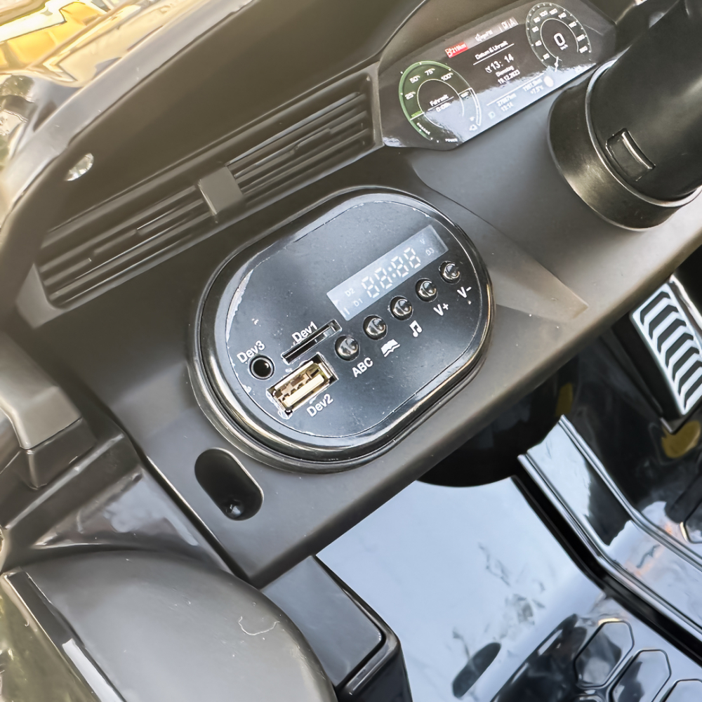 Ride-on electric car, Audi SQ8, 70W, 12V, soft EVA wheels and seat with ecological leather, black [16]