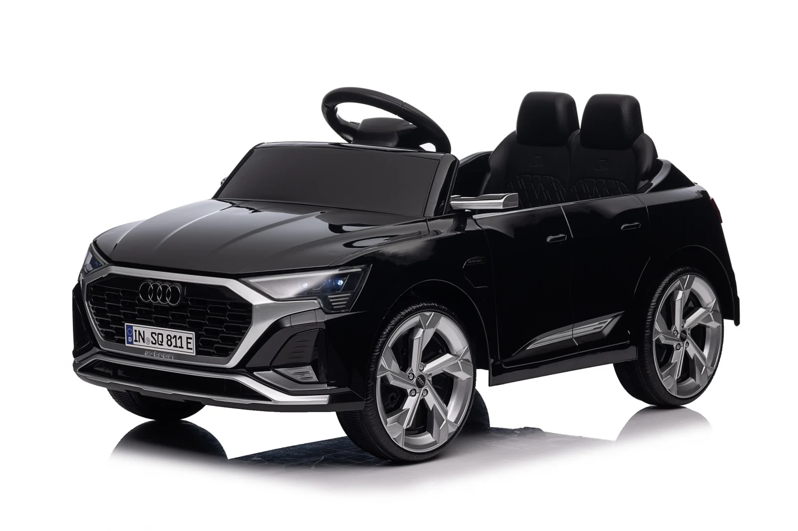 Ride-on electric car, Audi SQ8, 70W, 12V, soft EVA wheels and seat with ecological leather, black [25]