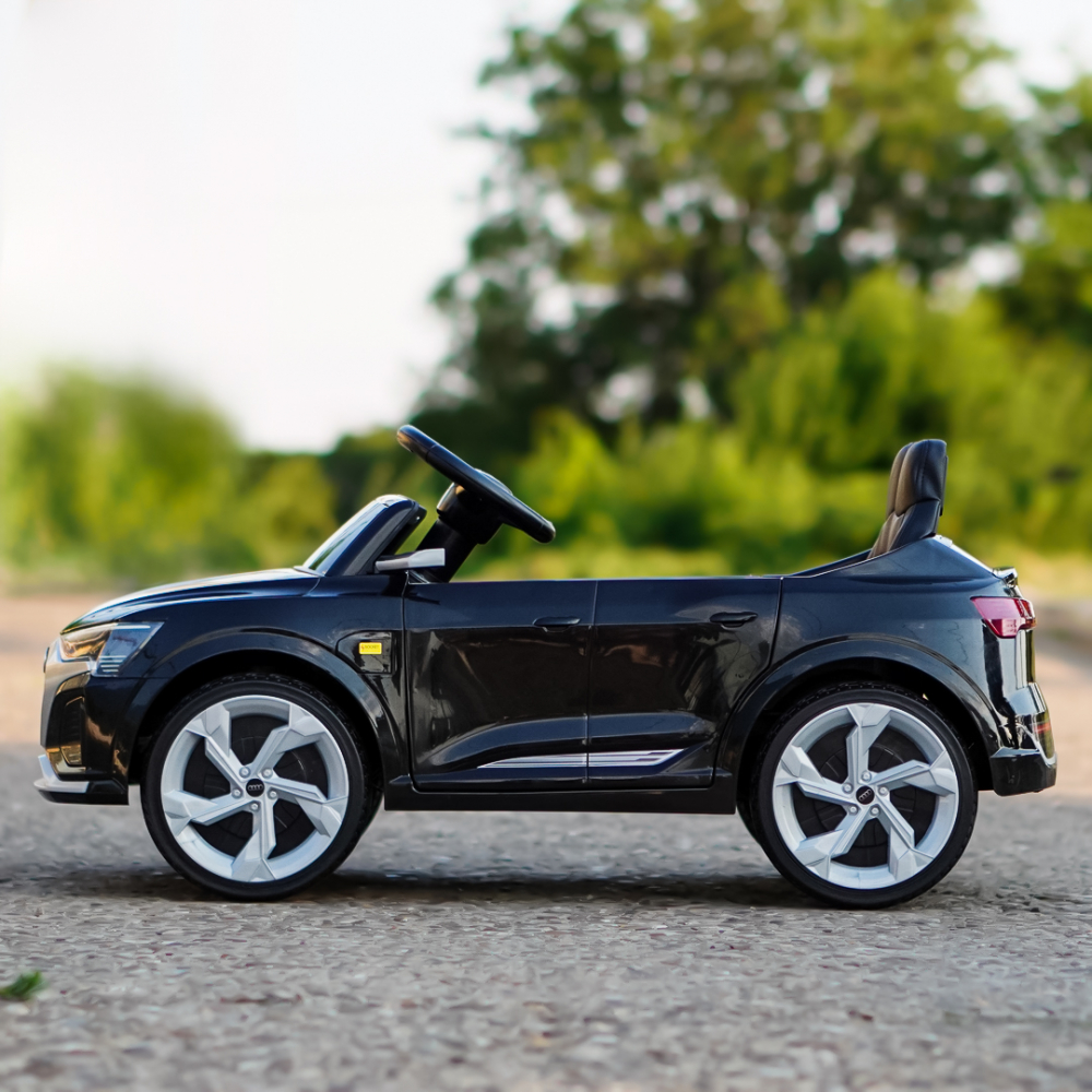 Ride-on electric car, Audi SQ8, 70W, 12V, soft EVA wheels and seat with ecological leather, black [7]