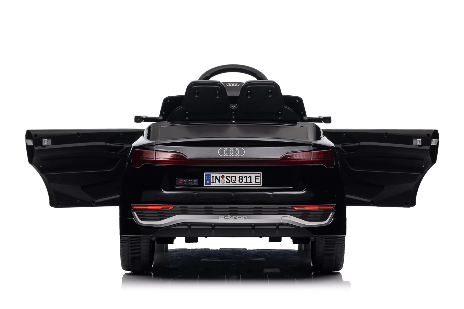 Ride-on electric car, Audi SQ8, 70W, 12V, soft EVA wheels and seat with ecological leather, black [27]