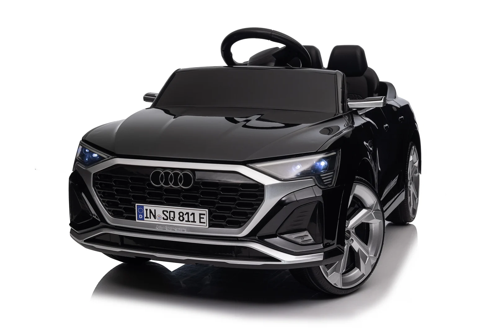 Ride-on electric car, Audi SQ8, 70W, 12V, soft EVA wheels and seat with ecological leather, black [26]