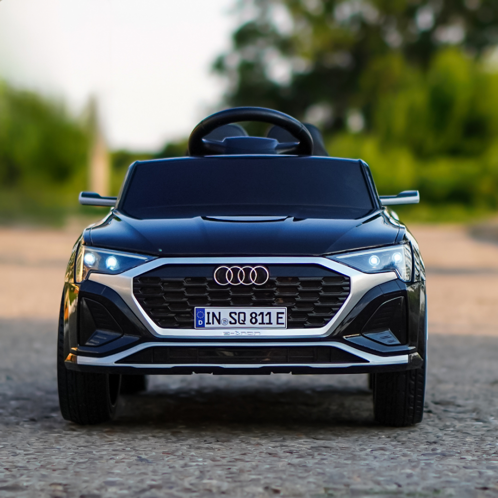 Ride-on electric car, Audi SQ8, 70W, 12V, soft EVA wheels and seat with ecological leather, black [3]