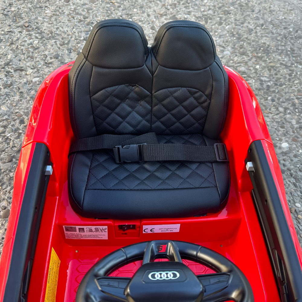 Ride-on electric car, Audi SQ8, 70W, 12V, soft EVA wheels and seat with ecological leather, red [16]