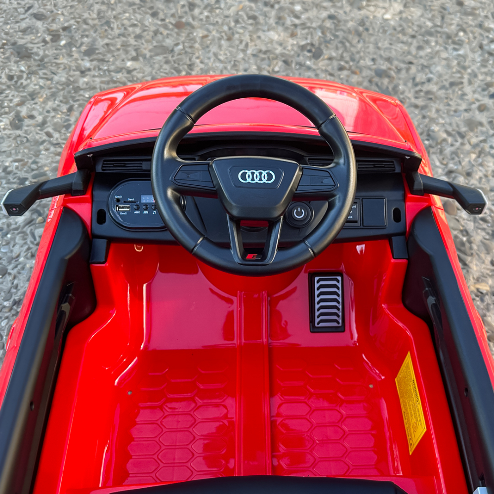 Ride-on electric car, Audi SQ8, 70W, 12V, soft EVA wheels and seat with ecological leather, red [17]