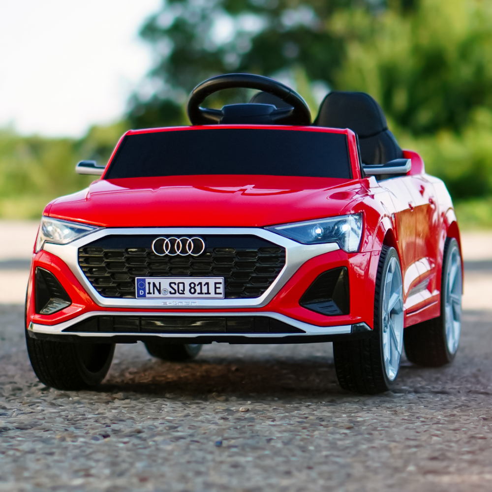 Ride-on electric car, Audi SQ8, 70W, 12V, soft EVA wheels and seat with ecological leather, red [4]