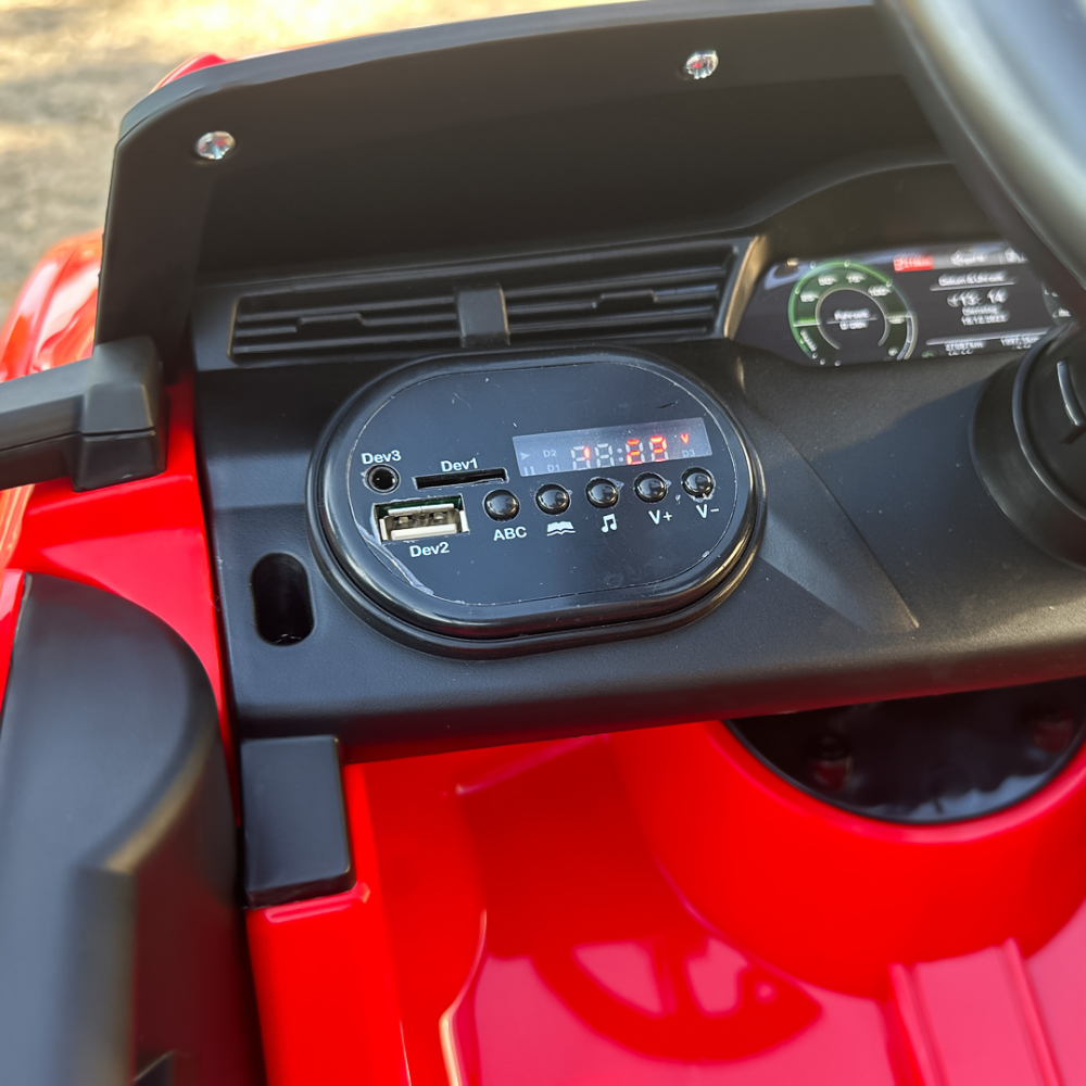 Ride-on electric car, Audi SQ8, 70W, 12V, soft EVA wheels and seat with ecological leather, red [19]