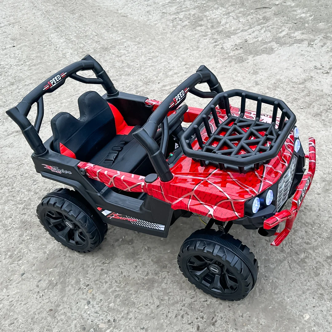 Electric Ride-On Car for Kids CAPE-X 4x4, 100W, 12V, Upholstered Seat, red Spider [9]
